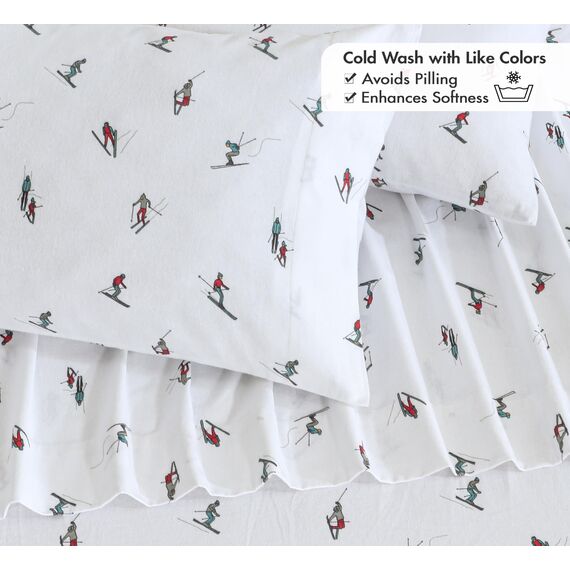 RUVANTI Flurry Friends Bettlaken aus 100% Baumwollflanell, Queensize, 4 Stück