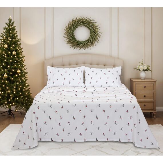 RUVANTI Flurry Friends Bettlaken aus 100% Baumwollflanell, Queensize, 4 Stück