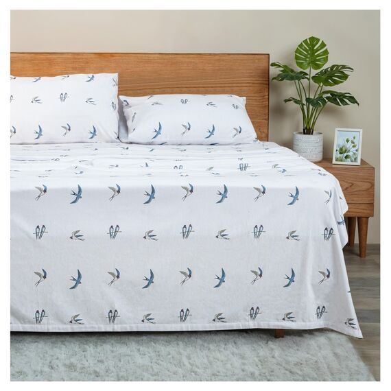 RUVANTI 100% Baumwolle, 4 Stück Flanell-Bettlaken, volle Tiefe Tasche, warm, super weich, atmungsaktiv, feuchtigkeitstransportierend, volle Größe, Spannbetttuch, 2 Kissenbezüge – besondere Anlässe