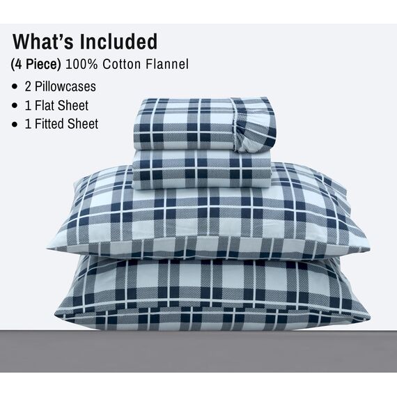 RUVANTI Flanell-Bettlaken, Queen-Size-Größe, 100% Baumwolle, doppelt gebürstet, Tiefe Taschen, 40,6 cm, Queen-Size-Bettlaken-Set, für alle Jahreszeiten, atmungsaktiv und extra weich, warm und