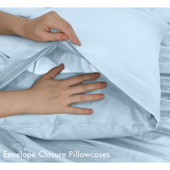 RUVANTI Flanell-Bettlaken-Sets für Queen-Size-Betten – 100 % Baumwolle, gebürstetes Flanell-Bettwäsche-Set – tiefe Taschen 40,6 cm (passend für bis zu 45,7 cm) – alle Jahreszeiten atmungsaktiv und