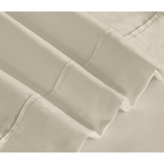 RUVANTI 4-teiliges Bettwäsche-Set aus gebürsteter Mikrofaser (1 Spannbettlaken, 1 Bettlaken, 2 Kissenbezüge), mit 38,1 cm tiefen Taschen, hochwertige Hotel-Bettwäsche