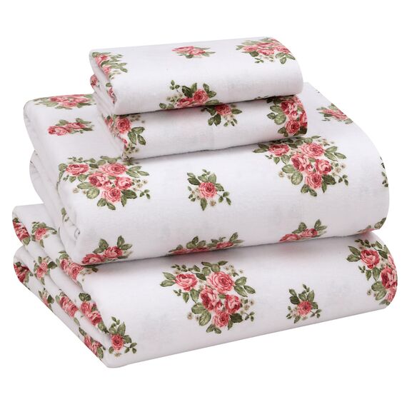 RUVANTI Flanell-Bettlaken-Sets für Queen-Size-Betten – 100 % Baumwolle, gebürstetes Flanell-Bettwäsche-Set – tiefe Taschen 40,6 cm (passend für bis zu 45,7 cm) – alle Jahreszeiten atmungsaktiv und