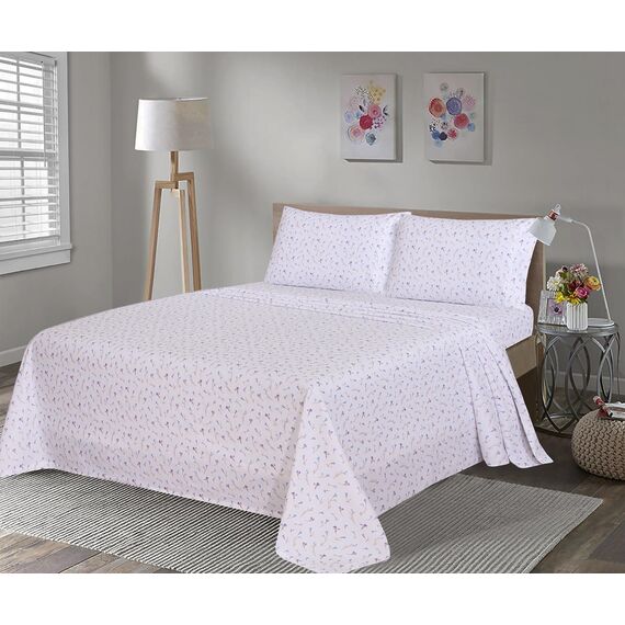 RUVANTI Flanell-Bettlaken-Sets für Queen-Size-Betten – 100% Baumwolle, gebürstetes Flanell-Bettwäsche-Set – Tiefe Taschen 40,6 cm (passend für bis zu 45,7 cm) – alle Jahreszeiten atmungsaktiv und
