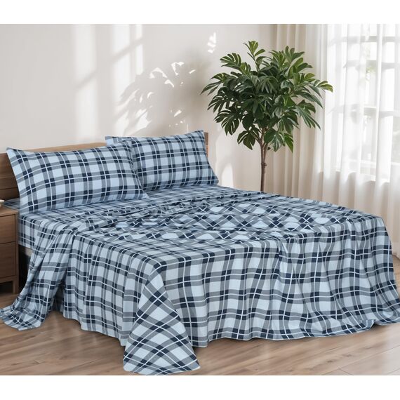 RUVANTI Flanell-Bettlaken, Queen-Size-Größe, 100% Baumwolle, doppelt gebürstet, Tiefe Taschen, 40,6 cm, Queen-Size-Bettlaken-Set, für alle Jahreszeiten, atmungsaktiv und extra weich, warm und