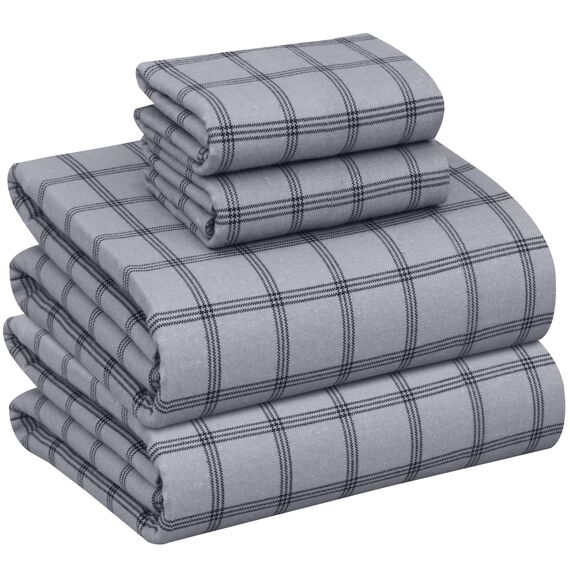 RUVANTI Flanell-Bettlaken, Queen-Size-Größe, 100 % Baumwolle, doppelt gebürstet, tiefe Taschen, 40,6 cm, Queen-Size-Bettlaken-Set, für alle Jahreszeiten, atmungsaktiv und extra weich, warm und