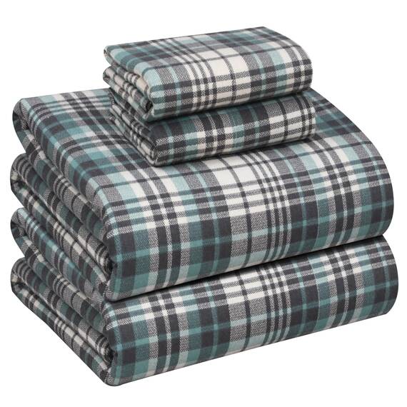 RUVANTI Flanell-Bettlaken, Queen-Size-Größe, 100 % Baumwolle, doppelt gebürstet, tiefe Taschen, 40,6 cm, Queen-Size-Bettlaken-Set, für alle Jahreszeiten, atmungsaktiv und extra weich, warm und