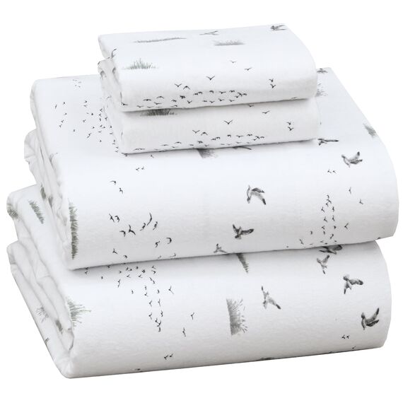 Ruvanti 100 % Baumwolle, 4-teiliges Flanell-Bettlaken, volle Tasche, warm, super weich, atmungsaktiv, feuchtigkeitsableitend, volle Größe, Spannbetttuch, 2 Kissenbezüge – Liberty