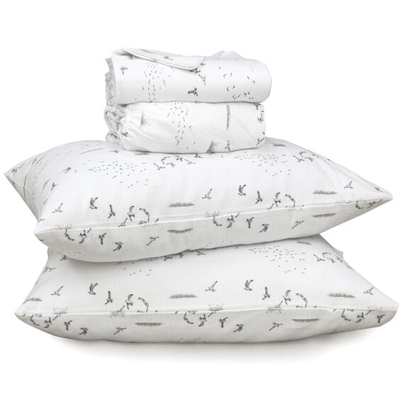 Ruvanti 100 % Baumwolle, 4-teiliges Flanell-Bettlaken, volle Tasche, warm, super weich, atmungsaktiv, feuchtigkeitsableitend, volle Größe, Spannbetttuch, 2 Kissenbezüge – Liberty