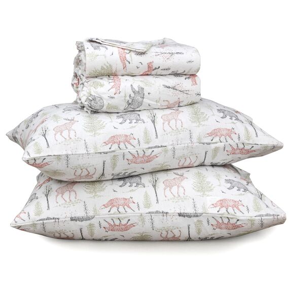 RUVANTI Flanell-Bettlaken-Sets für Doppelbetten – 100% Baumwolle, gebürstetes Flanell-Bettwäsche-Set – Tiefe Taschen 40,6 cm (passend für bis zu 45,7 cm) – alle Jahreszeiten atmungsaktiv und super