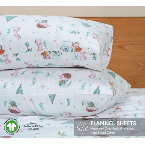 RUVANTI 100% Baumwolle, 4-teiliges Flanell-Bettlaken, King-Size-Bett, Tiefe Tasche, warm, super weich, atmungsaktiv, feuchtigkeitsableitend, Spannbetttuch, 2 Kissenbezüge – Amble
