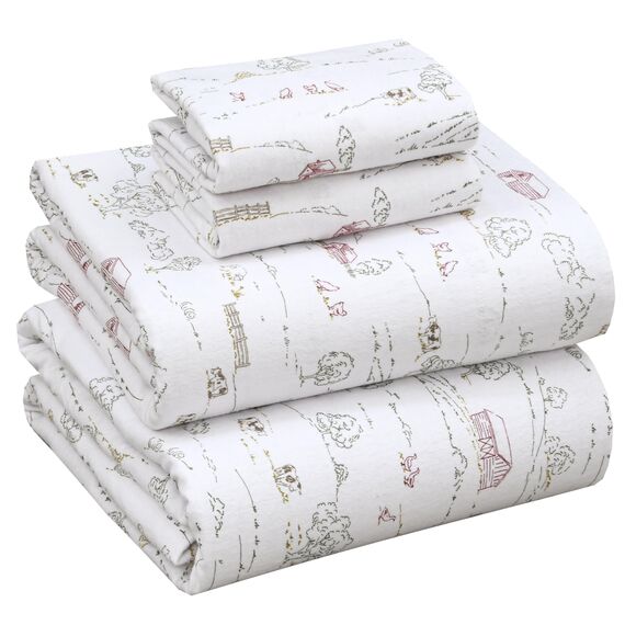 RUVANTI Flanell-Bettlaken-Sets in voller Größe – 100 % Baumwolle, gebürstetes Flanell-Bettwäsche-Set – tiefe Taschen 40,6 cm (passend für bis zu 45,7 cm) – alle Jahreszeiten atmungsaktiv und super