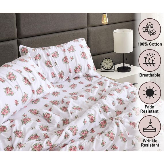 RUVANTI Flanell-Bettlaken-Sets für King-Size-Betten – 100% Baumwolle, gebürstetes Flanell-Bettwäsche-Set – Tiefe Taschen 40,6 cm (passend für bis zu 45,7 cm) – alle Jahreszeiten atmungsaktiv und
