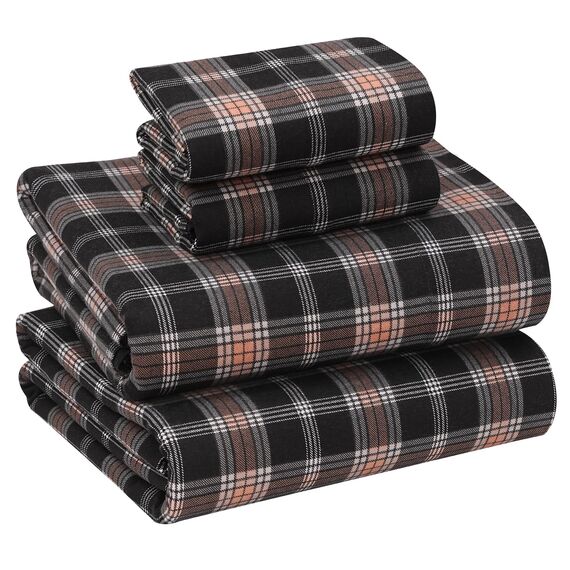 RUVANTI Flanell-Bettlaken-Sets für King-Size-Betten – 100 % gebürstete Baumwolle – tiefe Taschen 40,6 cm (passend bis zu 45,7 cm) – alle Jahreszeiten atmungsaktiv und super weich – warm und gemütlich