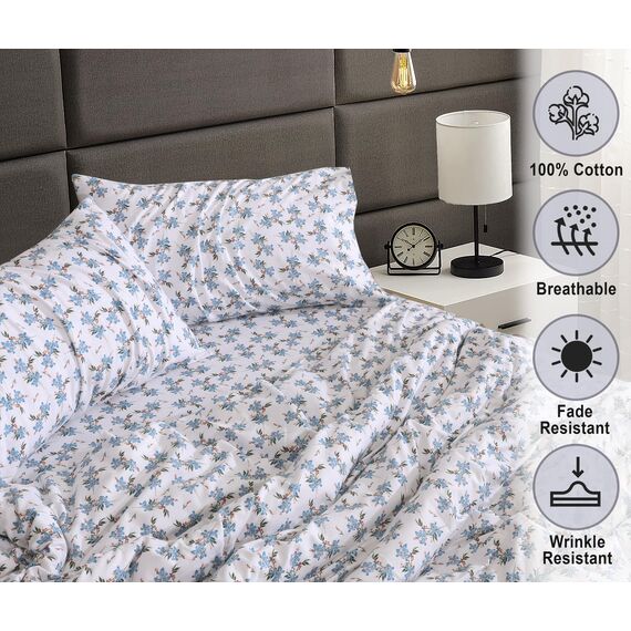 RUVANTI Flanell-Bettlaken-Sets für King-Size-Betten – 100 % Baumwolle, gebürstetes Flanell-Bettwäsche-Set – tiefe Taschen 40,6 cm (passend für bis zu 45,7 cm) – für alle Jahreszeiten atmungsaktiv und