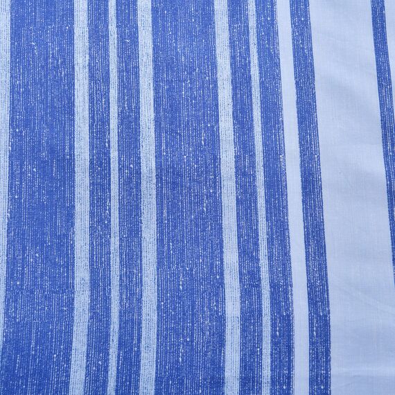 Sleepdown Strukturierte Streifen Marineblau Weiß Weich Pflegeleicht Gemütlich Wende Bettbezug Bettwäsche Set mit Kissenbezügen - Super King (260 cm x 220 cm), 5056242890065