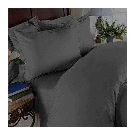 Elegant Comfort 1500 Premier Bettwäsche-Set, knitterfrei, Hotelqualität, ultraweich, luxuriös, 4-teilig, Tiefe Taschen bis 40,6 cm, viele Größen und Farben, Voll, Grau