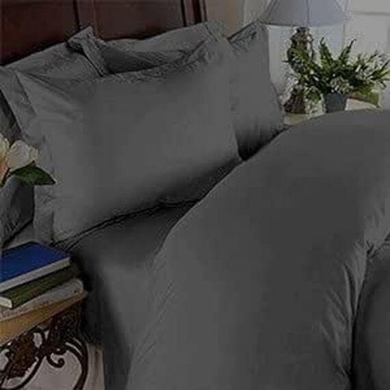 Elegant Comfort 1500 Premier Bettwäsche-Set, knitterfrei, Hotelqualität, ultraweich, luxuriös, 4-teilig, Tiefe Taschen bis 40,6 cm, viele Größen und Farben, Voll, Grau