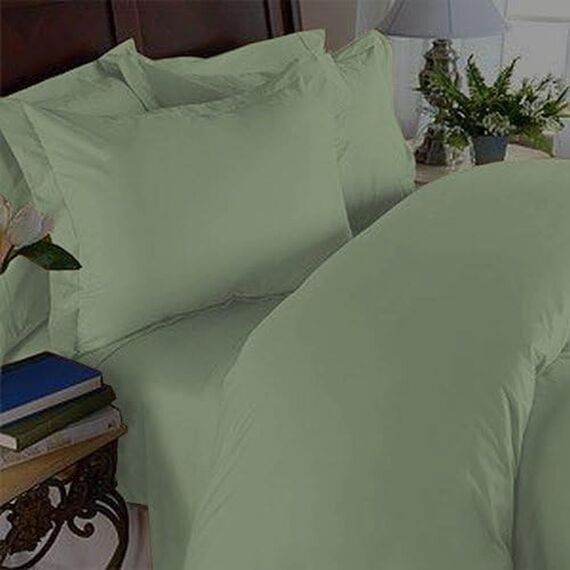 Elegant Comfort Bettwäsche-Set, Fadenzahl 1500, knitterfest, ägyptische Qualität, Ultra-weich, luxuriös, 4-teilig, Grün