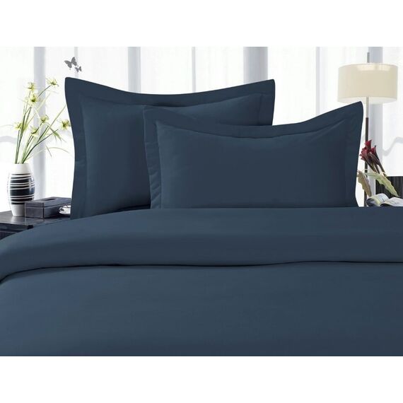 Elegant Comfort Bettwäsche-Set, luxuriös, weich, Fadenzahl 1500, ägyptische Qualität, Knitter- und lichtbeständig, 3 Stück Modern Full Marineblau