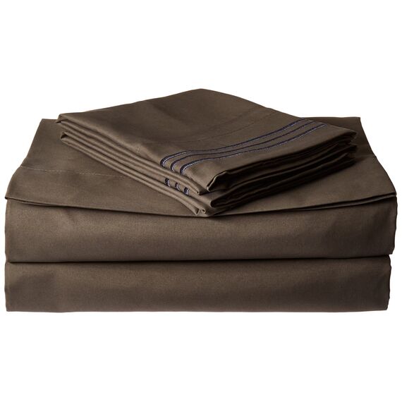 Elegant Comfort ® Fadenzahl 1500, knitterfrei, ägyptische Qualität, ultraweich, luxuriös, 4-teiliges Bettlaken-Set, Tiefe Taschen bis 40,6 cm, viele Größen und Farben, California King, Grau