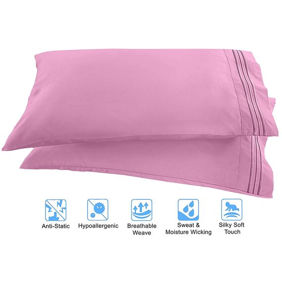 Elegant Comfort 1500 Premier Knitter- und lichtbeständige Hotelqualität, 4-teiliges Bettlaken-Set, ultraweich, luxuriös, mit Bettlaken, Spannbetttuch und 2 Kissenbezügen
