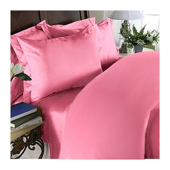 Elegant Comfort Bettwäsche-Set, Fadenzahl 1500, knitterfrei, ägyptische Qualität, ultraweich, luxuriös, 4-teiliges Set, Kingsize, Hellrosa
