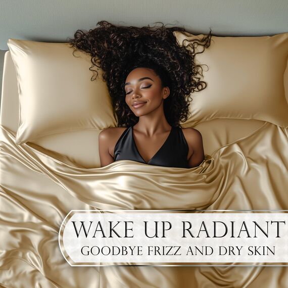 DECOLURE Satin-Bettwäsche-Set, seidig, weicher als Seide, knitterfrei, mit 38,1 cm tiefem Spannbetttuch, perfekt für Haar und Haut, Geschenke für Frauen (Elfenbein)