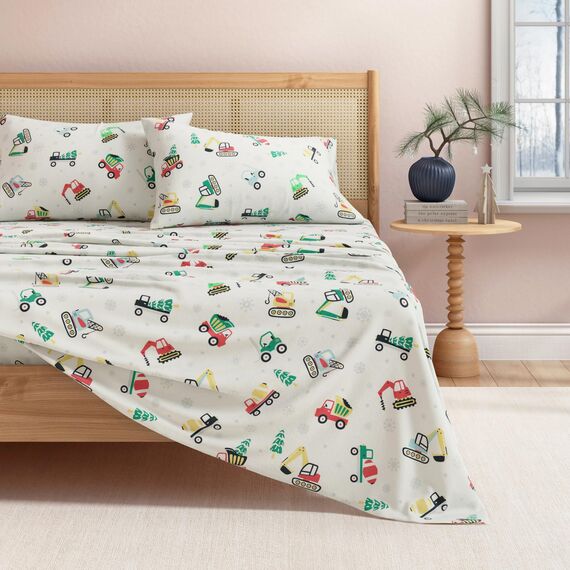 100 % türkische Baumwolle King Kids Holiday Flanell-Bettlaken-Set | Spannbettlaken mit tiefen Taschen, weiche Weihnachts-Bettlaken | warme Bettlaken | Anti-Pilling-Flanell-Bettlaken (Kingsize,