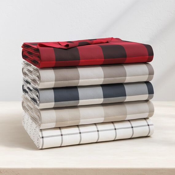 Great Bay Home Flanell-Bettwäsche-Set aus 100 % türkischer Baumwolle, Büffelkariert, tiefe Taschen, weiche Laken, warme, vorgeschrumpft und fusselfrei, Flanell-Bettlaken von Great Bay Home