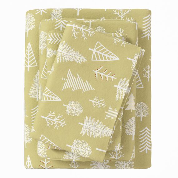 Great Bay Home Cal King Winter Lodge Flanell-Bettlaken-Set, 100 % türkische Baumwolle, tiefe Tasche, weiche Bettlaken