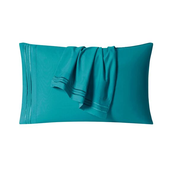 Clara Clark Luxury Soft Bedding Sheets & Pillowcases Bettwäsche-Set für Doppelbett, gebürstet, Tiefe Taschen, Mikrofaser, blaugrün, King Size