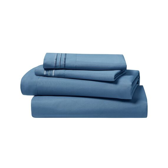Clara Clark Luxury Soft Bedding Sheets & Pillowcases Bettwäsche-Set für Doppelbett, gebürstet, Tiefe Taschen, Mikrofaser, Blue Heaven, Queen