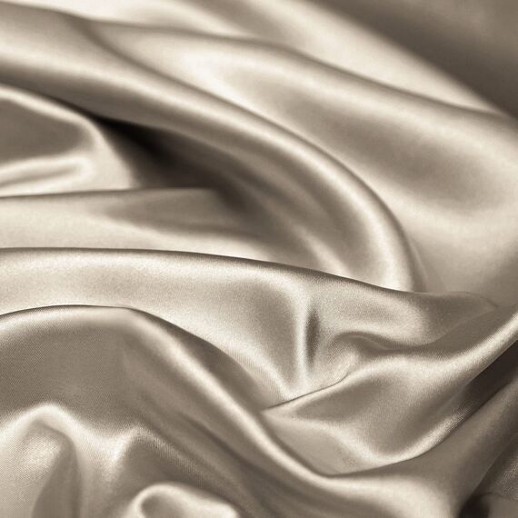 Vonty Satin Sheets King Silky Soft Satin Bed Sheets Sand Satin Sheet Set, 1 Deep Pocket Fitted Sheet + 1 Flat Sheet + 2 Pillowcases