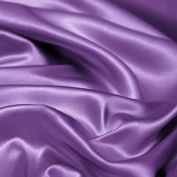 Vonty Satin-Bettlaken-Set für King-Size-Bett, seidig, weiches Satin-Bettwäsche-Set, 1 Spannbettlaken mit tiefen Taschen + 1 Bettlaken + 2 Kissenbezüge, Violett