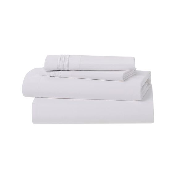 Clara Clark Luxury Soft Bedding Sheets & Pillowcases Bettwäsche-Set für Doppelbett, gebürstet, Tiefe Taschen, Mikrofaser, Weiss/opulenter Garten, Split King