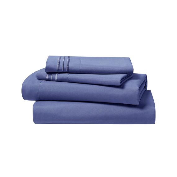 Clara Clark Luxury Soft Bedding Sheets & Pillowcases Bettwäsche-Set für Doppelbett, gebürstet, Tiefe Taschen, Mikrofaser, Stahlblau, Queen
