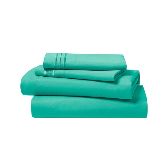 Clara Clark Bettwäsche-Set für Doppelbetten XL, luxuriös, weiche Bettlaken für Doppelbetten in XL-Größe, doppelt gebürstete Mikrofaser-Bettwäsche und Kissenbezüge, mintgrüne Bettlaken Twin-XL