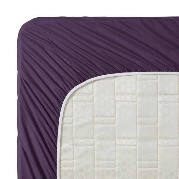 Clara Clark Luxury Soft Bedding Sheets & Pillowcases Bettwäsche-Set für Doppelbett, gebürstet, Tiefe Taschen, Mikrofaser, Violette Aubergine, Twin, 3