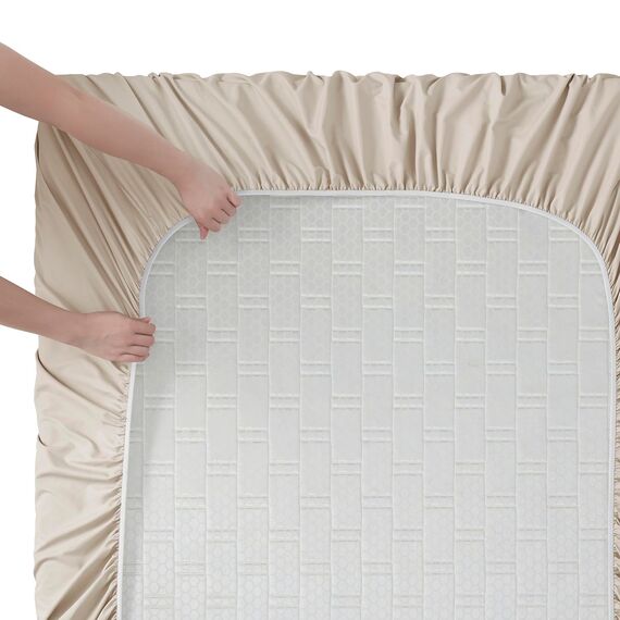 Clara Clark Premier 1800 Serie Bettlaken-Set, Tiefe Taschen, knitterfrei, farbecht, schmutzabweisend, luxuriös, weiche Bettwäsche und Kissenbezüge, geteiltes Kingsize-Bett, Leinen