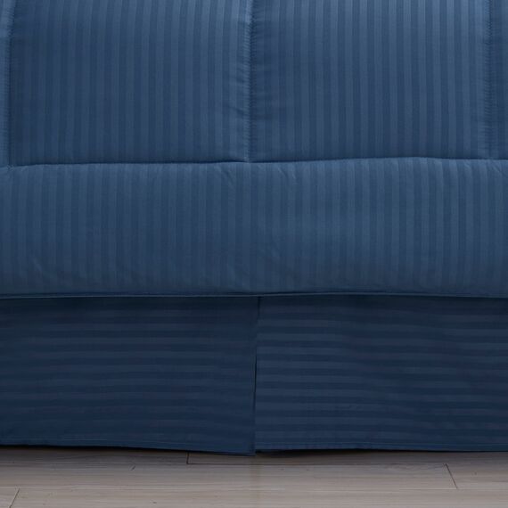 Sweet Home Collection Queen Bettwäsche-Set 8-teilig Bett in Einer Tasche mit Bettrock, Spannbettlaken, Bettlaken, 2 Kissenbezüge, 2 Kissenbezüge, Queensize, Denim
