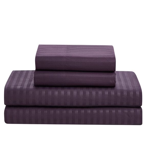 Sweet Home Collection Queen Bettwäsche-Set 8-teilig Bett in Einer Tasche mit Bettrock, Spannbettlaken, Bettlaken, 2 Kissenbezüge, 2 Kissenbezüge, Queensize, Dobby Purple