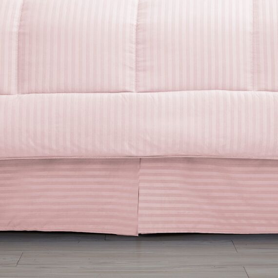Sweet Home Collection Bettwäsche-Set für King-Size-Betten, 8-teiliges Bett in Einer Tasche mit Bettrock, Spannbetttuch, Bettlaken, 2 Kissenbezügen, 2 Kissenbezügen, King-Size-Bett, Dobby, Blassrosa