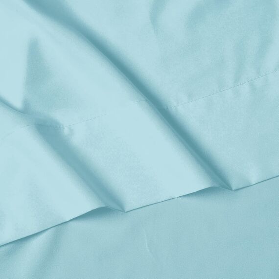 Elegant Comfort Luxuriöses 4-teiliges Bettwäsche-Set, luxuriöse Bettwäsche aus 1500 Premium-Mikrofaser, Hotelqualität, knitterfrei, kühl und atmungsaktiv, leicht elastisch, Babyblau