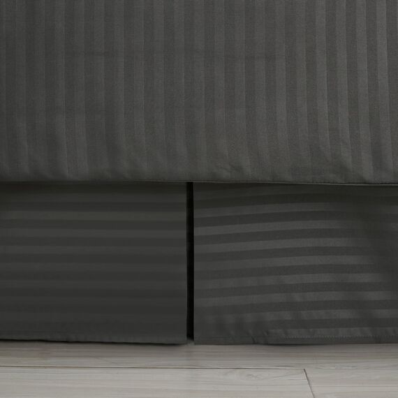 Sweet Home Collection Queen Bettwäsche-Set 8-teilig Bett in Einer Tasche mit Bettrock, Spannbetttuch, Bettlaken, 2 Kissenbezüge, 2 Kissenbezüge, Queensize, Dobby Grey