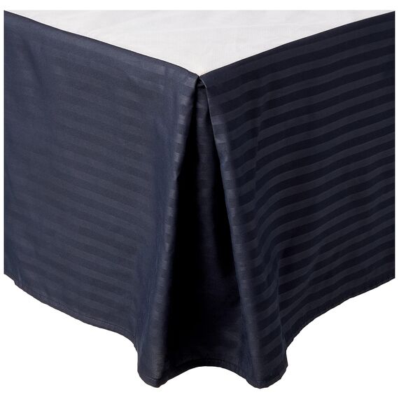 Sweet Home Collection Bettwäsche-Set für Doppelbett, 6-teilig, mit Bettrock, Spannbetttuch, Bettlaken, 1 Kissenbezug und 1 Kissenbezug, Twin, Dobby Navy