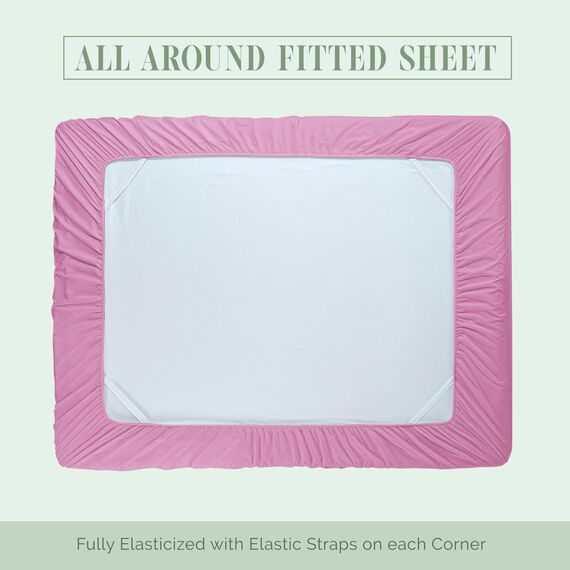 Elegant Comfort 4-teiliges Bettwäsche-Set, luxuriöse Bettwäsche aus 1500 Premium-Mikrofaser, Hotelqualität, rundum elastisch, 45,7-61 cm tiefes Spannbetttuch, extra Tiefe Bettlaken, Kingsize,