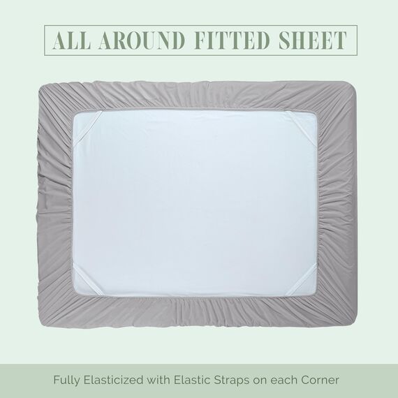 Elegant Comfort 4-teiliges Bettwäsche-Set, luxuriöse Bettwäsche aus 1500 Premium-Mikrofaser, Hotelqualität, rundum elastisch, 45,7-61 cm tiefes Spannbetttuch, extra Tiefe Bettlaken, Kingsize,