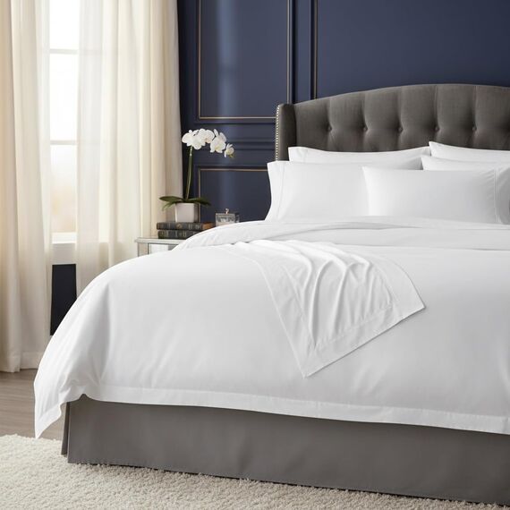 Danjor Linens Etagenbettlaken für Doppelbetten mit 2 Kissenbezügen, leichte gebürstete Mikrofaser, tiefe Taschen, 4-teiliges Spannbetttuch, Weiß