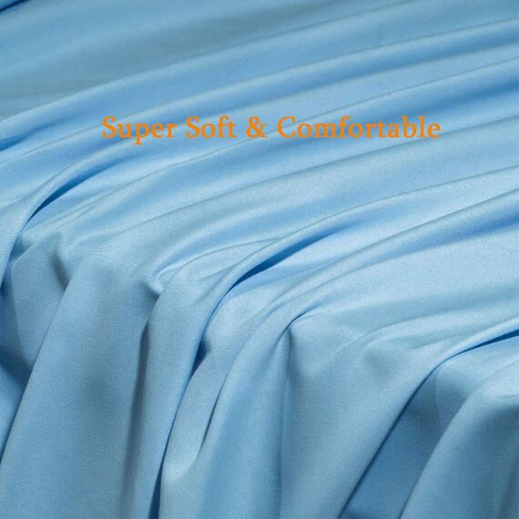 SONORO KATE Bettlaken-Set, superweiche Mikrofaser, Fadenzahl 1800, luxuriös, ägyptische Bettlaken, passend für 45.7–61 cm tiefe Taschenmatratze, Faltenbildung und hypoallergen, (Lake Blue, Twin XL)